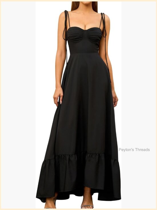 Dresses & Skirts - Sleeveless Smocked Maxi Dress Spaghetti Strap Ruffle A-Line